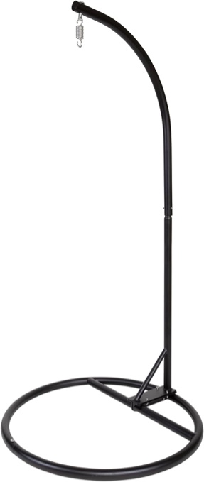 Round Base Heavy Duty Hanging Stand - Powder Coated Hammock Stand for Hammock Chair, Indoor and Outdoor (Black)