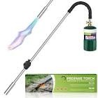 (Incomplete)Weed Torch Propane Burner, Flame Thrower for Weeds, 80,000BTU Blow Torch Weed Burner, 35" Long Arm Weed Torches for Outside Weeding, Roofing, Snow Melting, Campfire Starting