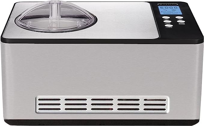 Whynter ICM-200LS Automatic Ice Cream Maker 2.1 Quart Capacity with Built-in Compressor, No Pre-Freezing, LCD Digital Display, Timer, Stainless Steel Stainless Steel- Ice Cream Maker