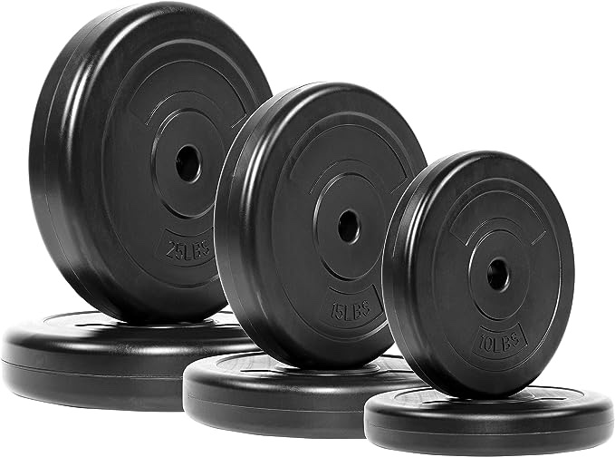 Signature Fitness 100-Pound Weight Set for Home Gym with Six Plates