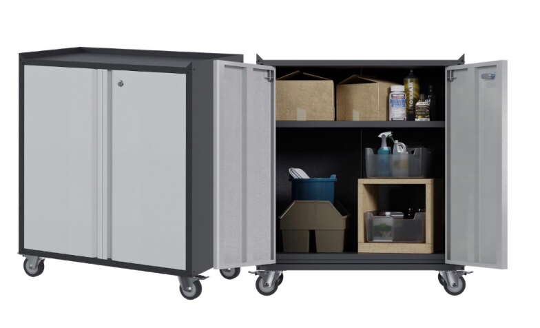 SUXXAN Metal Rolling Garage Cabinet with 2 Doors