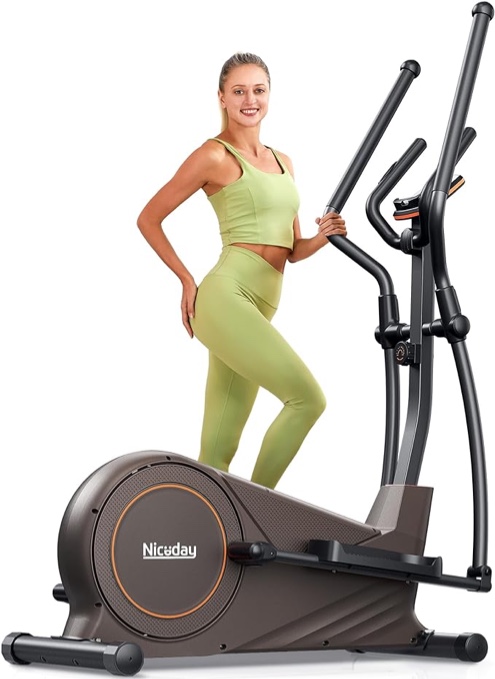 Niceday Elliptical Machine, Elliptical Exercise Machine for Home with Hyper-Quiet Magnetic Driving System, Elliptical Trainer with 15.5IN-18IN Stride, 16 Resistance Levels, 400LBS Loading Capacity Classic Elliptical CT11S