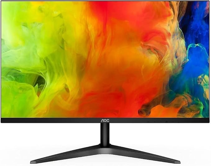 AOC 24B1H 24" Full HD 1920x1080 Monitor, 3-Sided Frameless, VA Panel, HDMI/VGA, Flicker-free