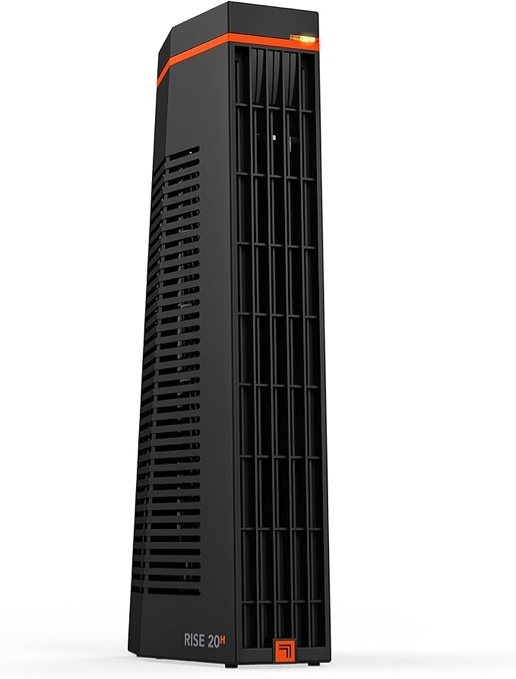 Sharper Image RISE 20H Tower Space Heater, Black