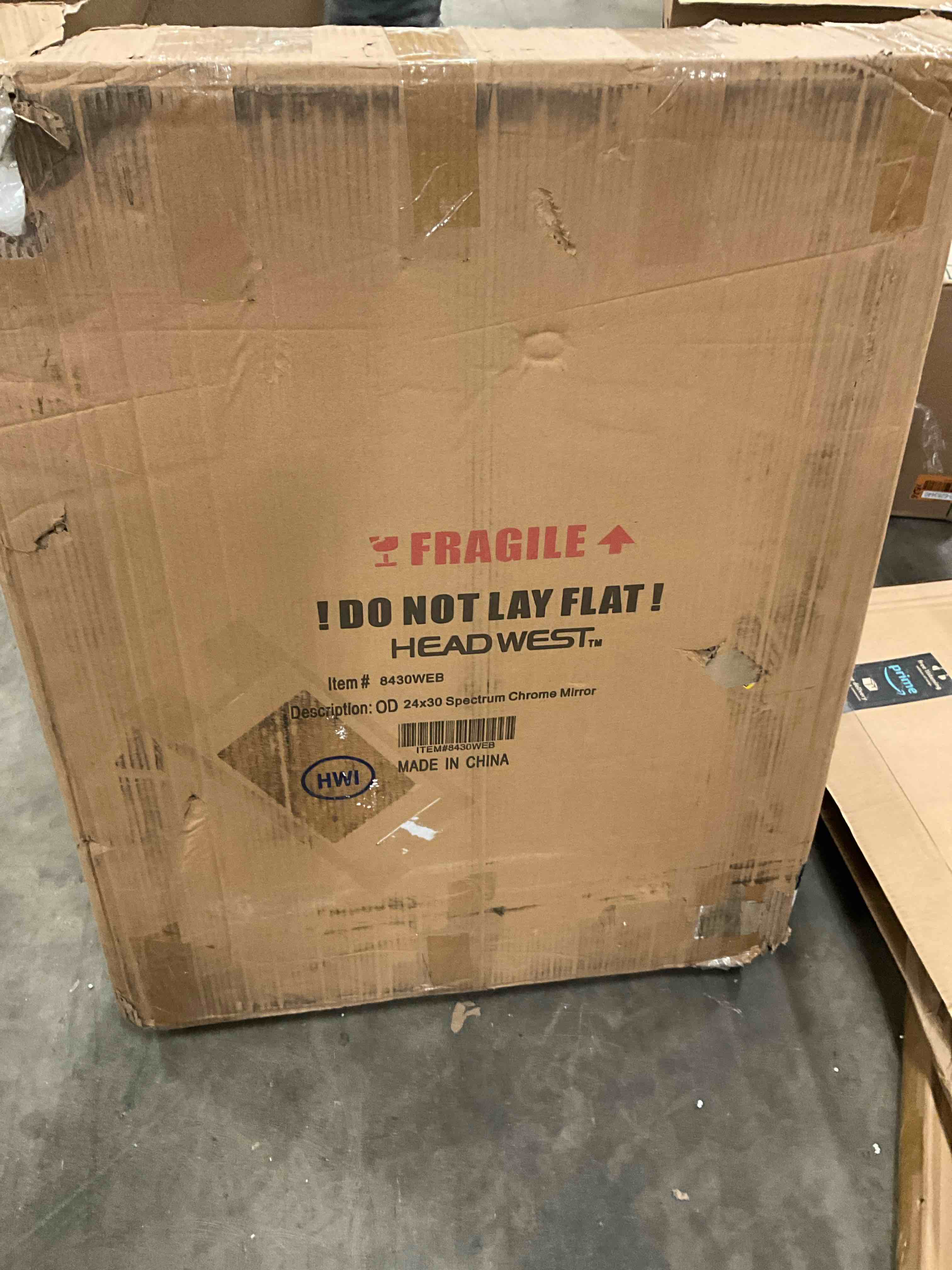 Head West Nordic Chrome Stainless Steel Metal Framed Vanity Mirror