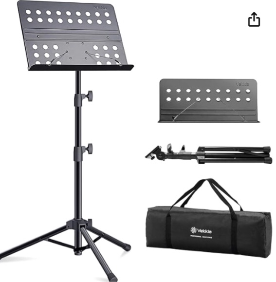 70 in Vekkia Sheet Music Stand-Metal Professional Portable Perforated Music Stand with Carrying Bag,Folding Adjustable Music Holder,Super Sturdy suitable for Instrumental Performance & Band & Travel