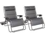 (1-Pack)TIMBER RIDGE 33In Wide XXL Zero Gravity Reclining Side Table Full Padded Lounge Chair for Outdoor Camping Patio Lawn, Heavy Duty Supports 500lbs, Gray