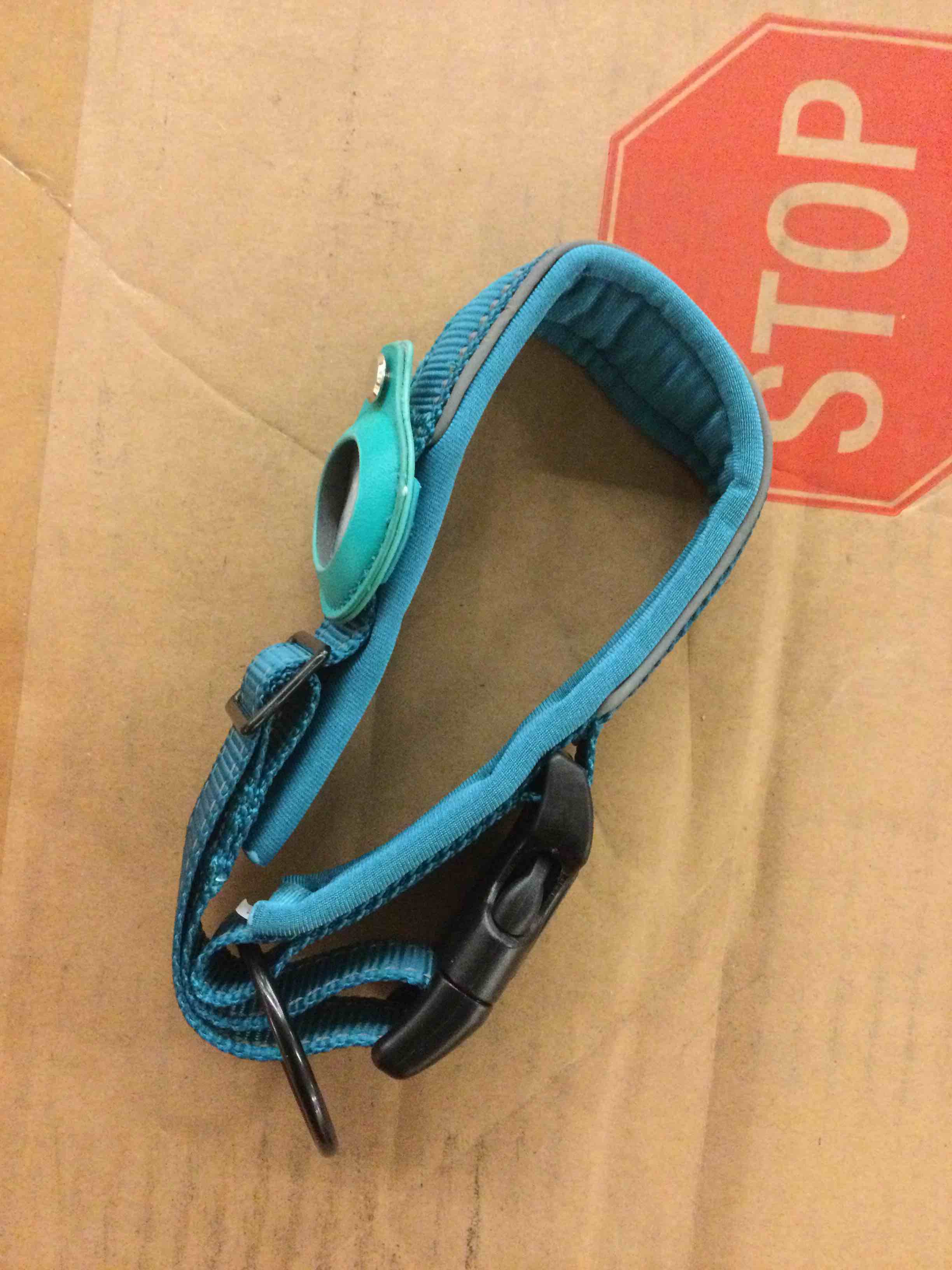 Kruz Dog Collar for Large Dogs (Width- 1", Length - 21"-25") Reflective Adjustable Pet Neck Band with Soft Padding, Heavy-Duty O-Ring, 100% Nylon Strap (Turquoise, Large) Large Turquoise