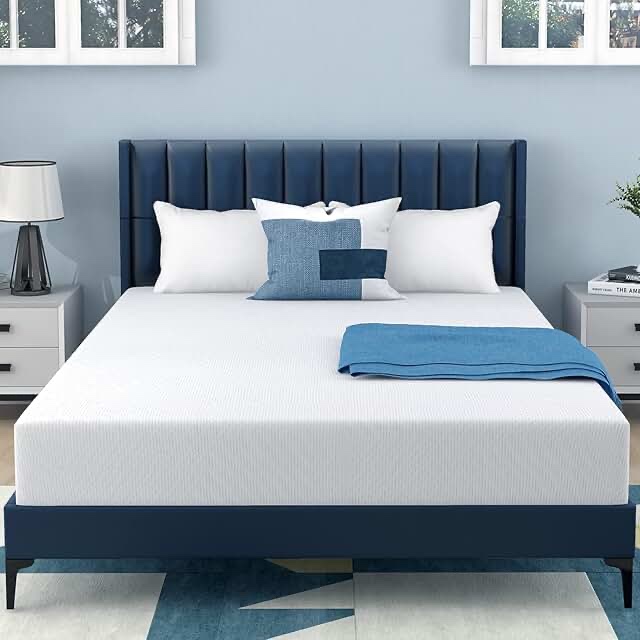 mlily full mattress, 12 inch memory foam mattress, green tea full size mattress in a box, medium fir