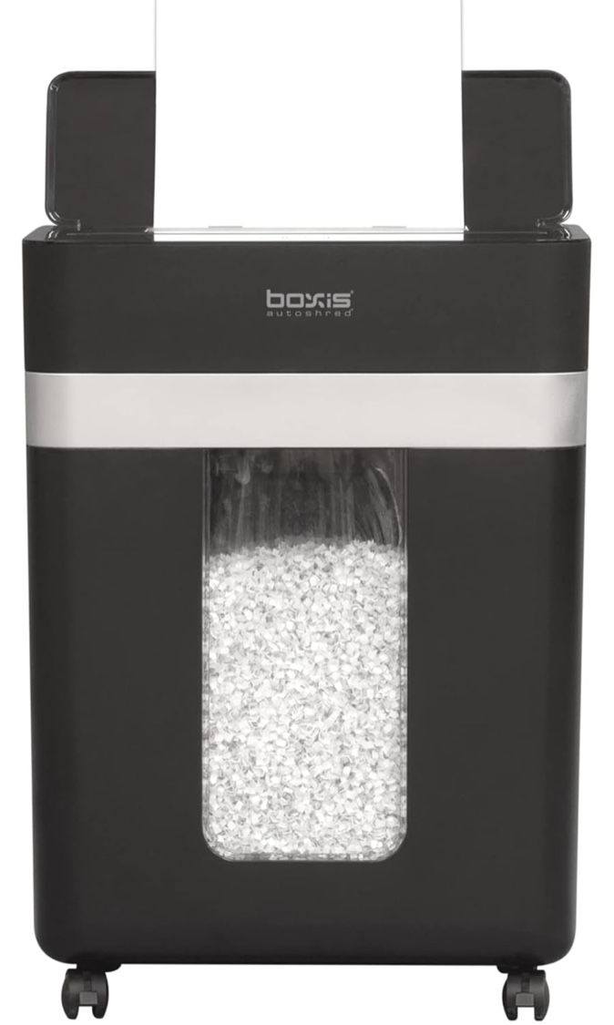 Boxis 150-Sheet Micro-Cut Shredder, Black, AD150T