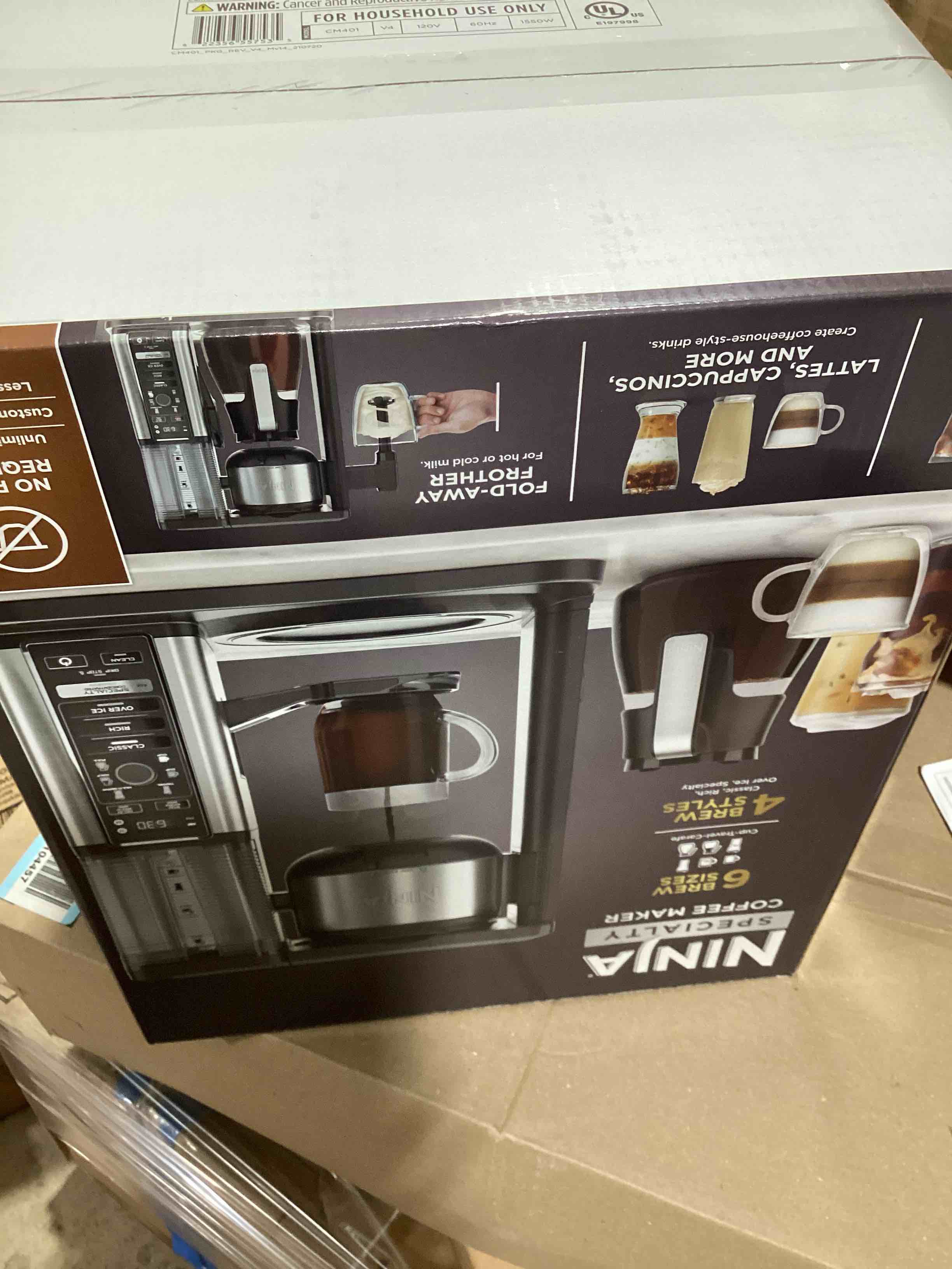 Ninja 10Cup Specialty Coffee Maker with FoldAway Frother and Glass