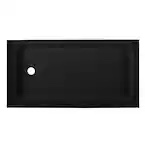 Voltaire 60 in. x 32 in. Single Threshold Left-Hand Drain Shower Base in Black