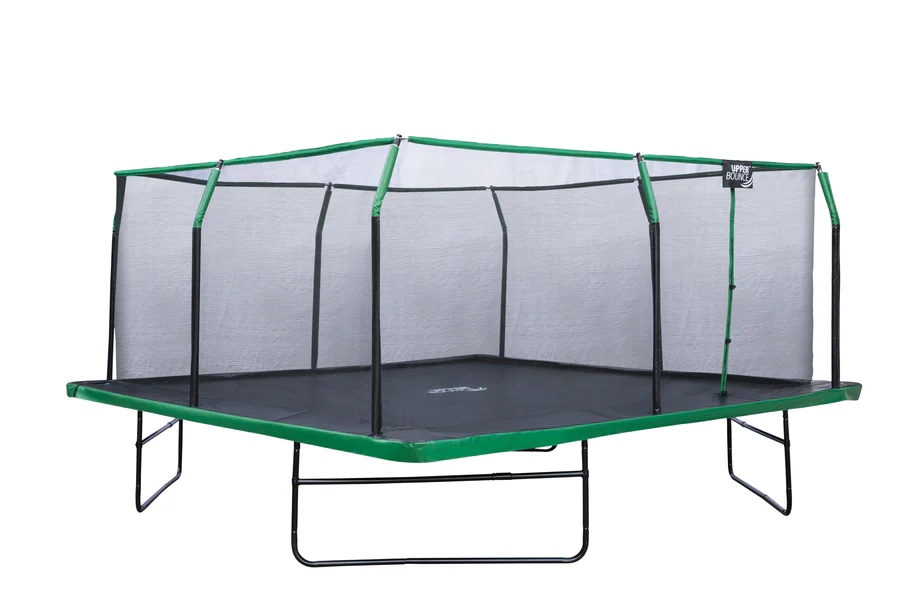 Upper Bounce 10x17 FT Square Trampoline Set with Premium Top-Ring Enclosure and Safety Pad – Outdoor Trampoline for Kids & Adults