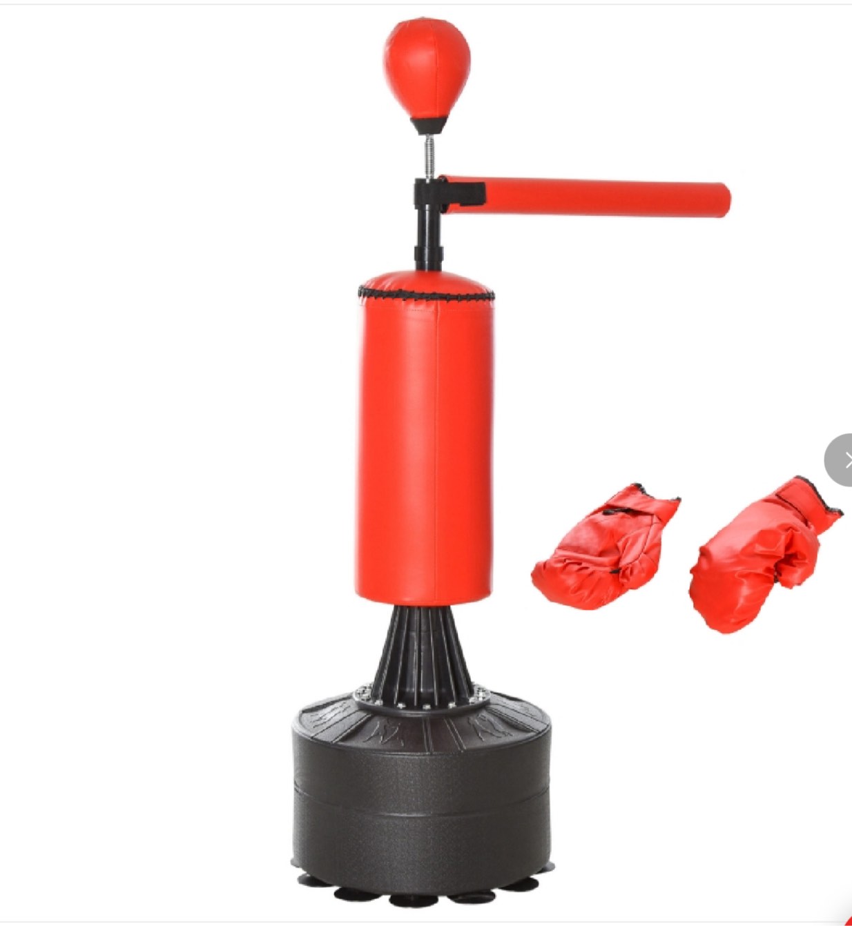 Soozier Boxing Bag, Freestanding Punching Bag with Speed Ball, Rotating Boxing Bar and Gloves, Weighted Base , for Adult and Kids(Incomplete)