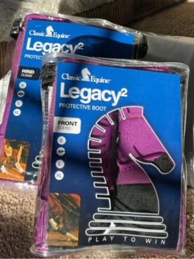 Classic Equine Plum Legacy2 Front & Hind Horse Support Sport BOOTS M Medium