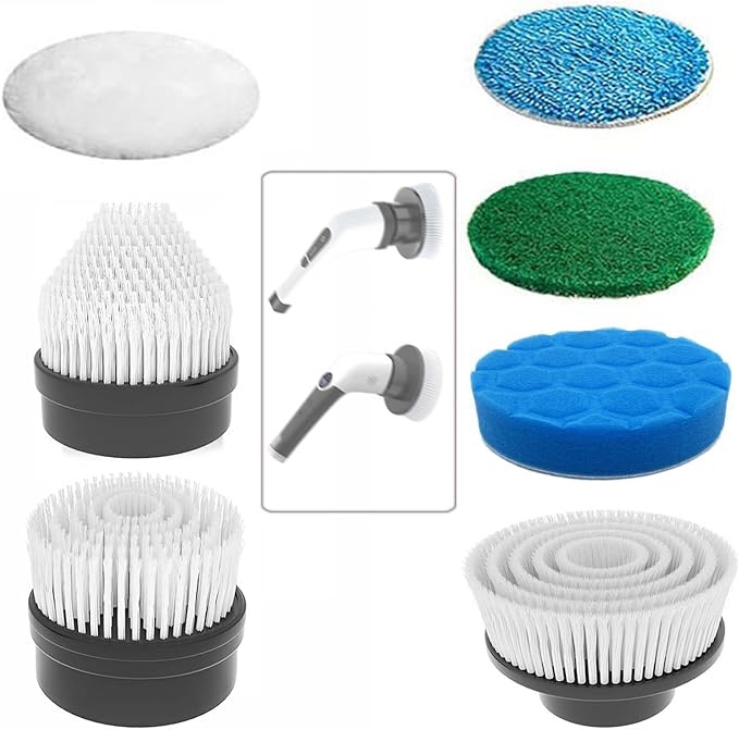 MGLSDeet Electric Spin Scrubber Cleaning Brush 7Pcs Replacement Brush Heads Kit, for MGLSDeet ANS8050/51 SXT168 Electric Cleaning Brush