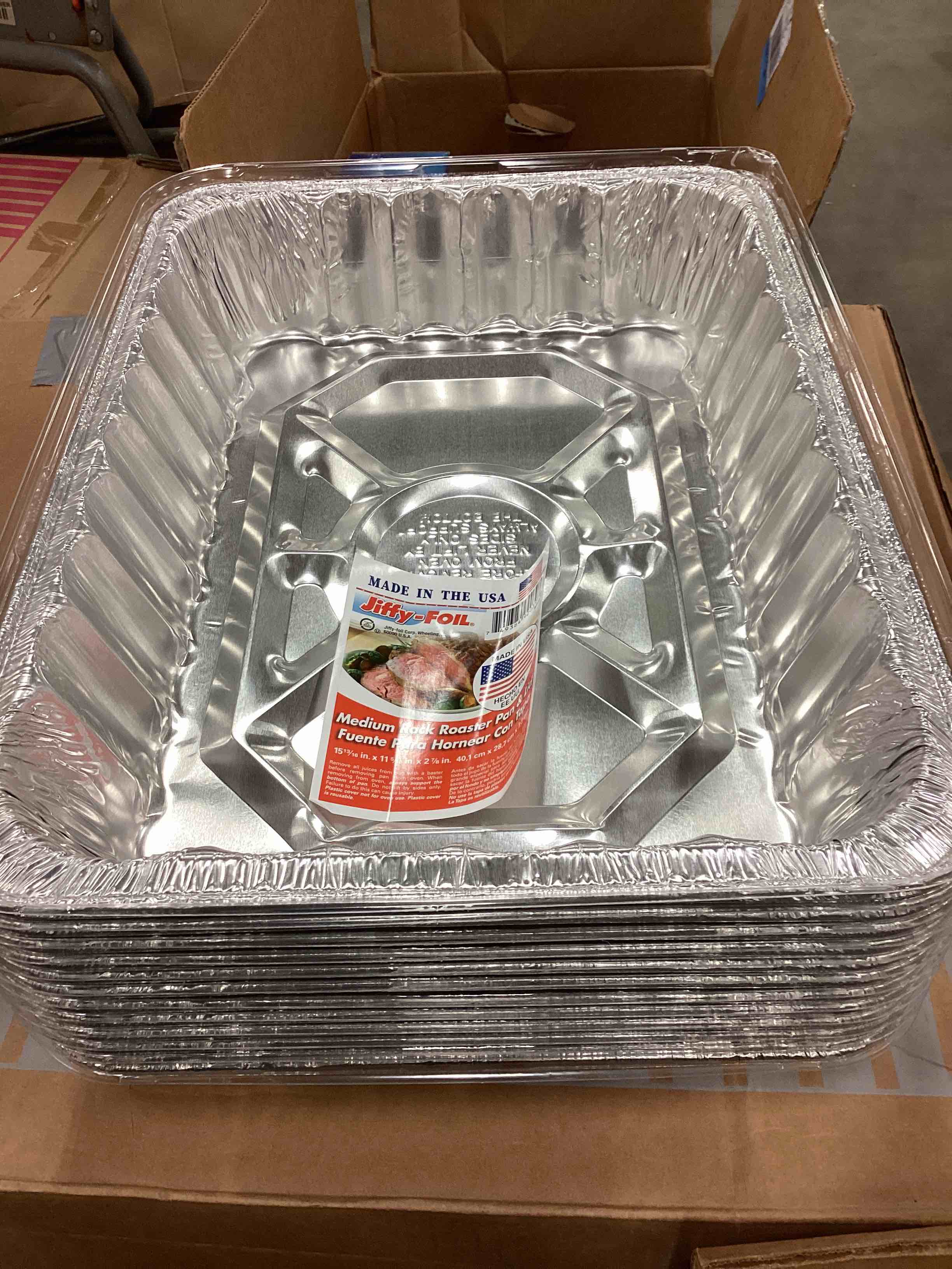 Jiffy Foil Roaster with Lid - 16” X 11.8” X 2-7/8”