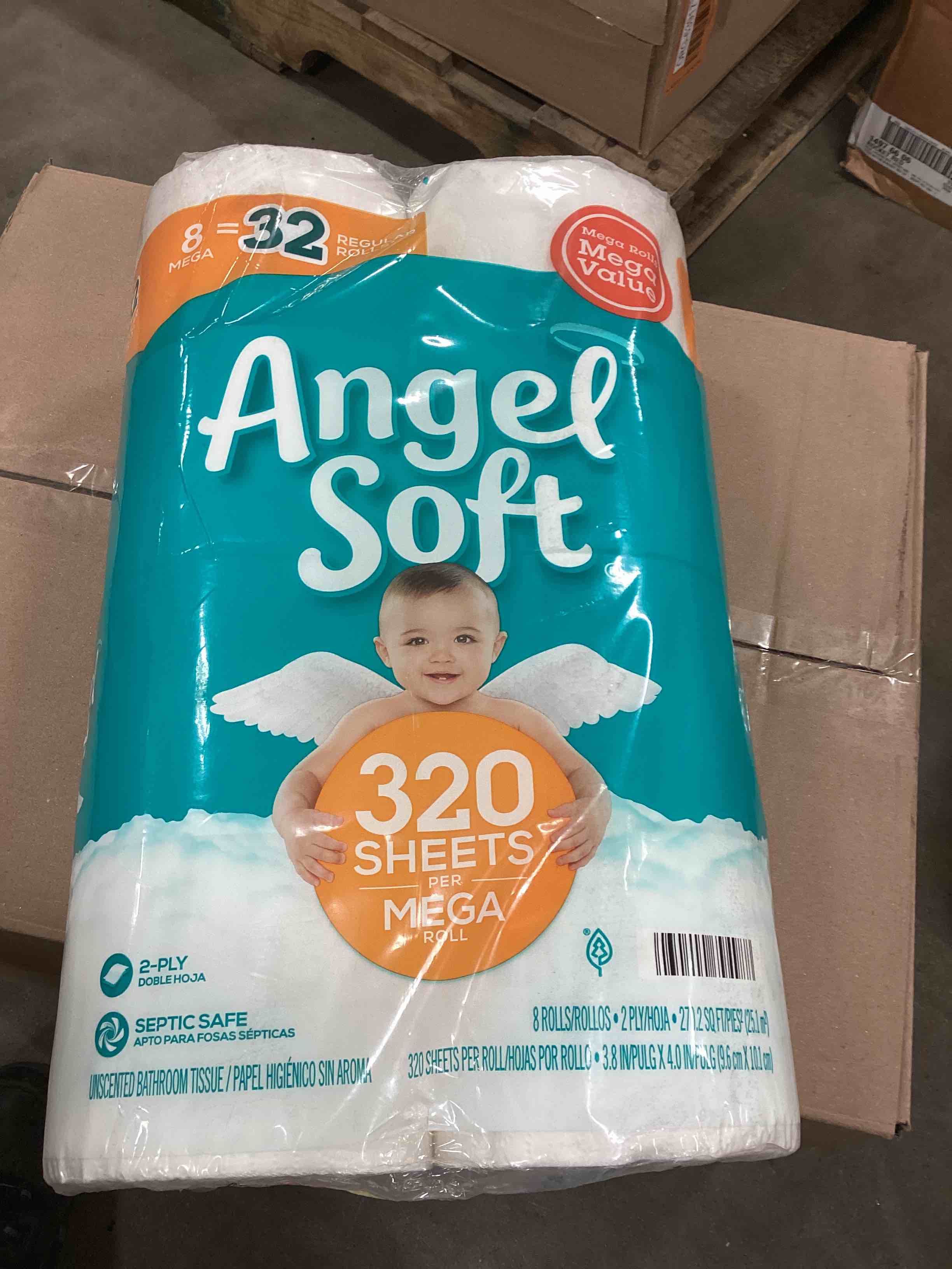 ANGEL SOFT 320 SHEETS PER MEGA ROLL, 8 MEGA ROLLS
