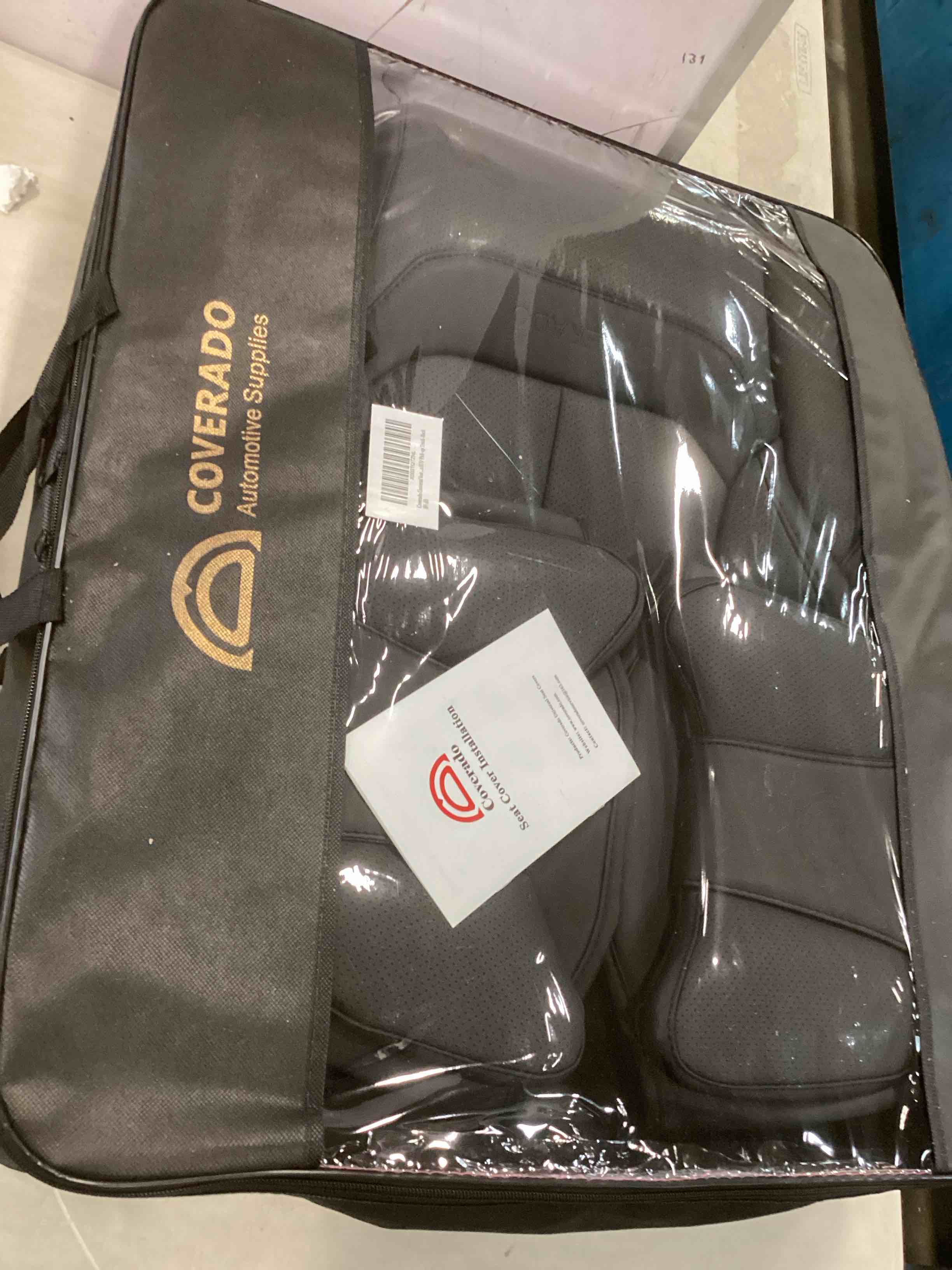 Coverado Car Seat Covers Front Seats, Car Seat Cover Winter, Car Seat Protector with Head Pillow, Seat Cushion Nappa Leather, Waterproof Seat Covers Black Carseat Cover Universal Fit for Most Cars Black FrontPair