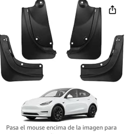 BASENOR Tesla Model Y Mud Flaps Splash Guards Winter Vehicle Sediment Protection No Need to Drill Holes(Set of 4)
