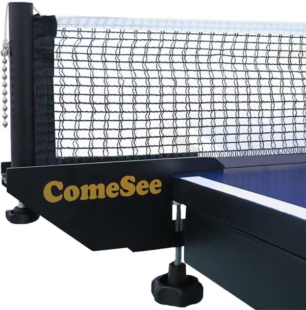 come see table tennis net and post easy set up