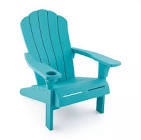 Keter Everest Adirondack Chair with Integrated Cupholder, 