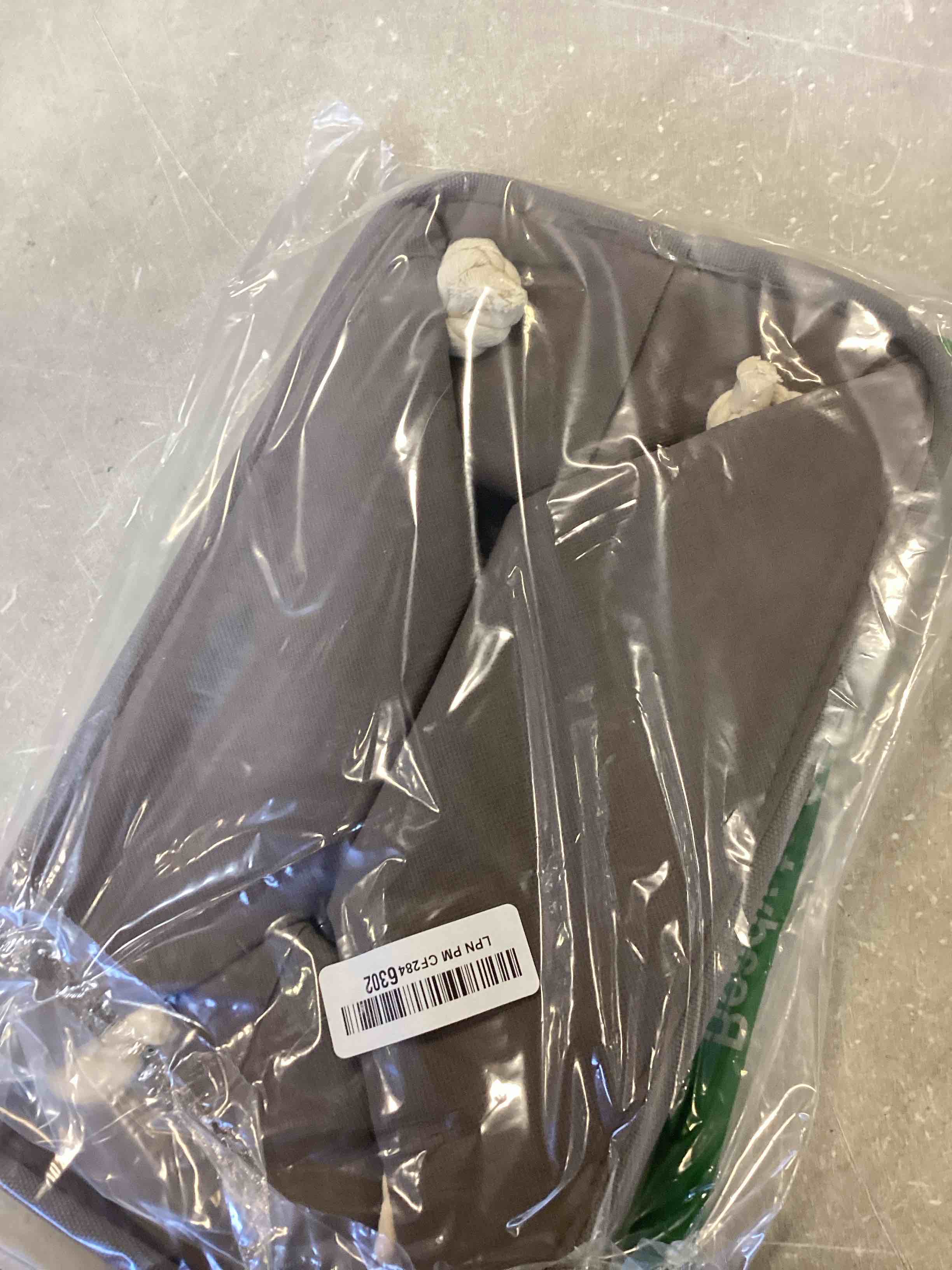 gray storage bag with rope handle