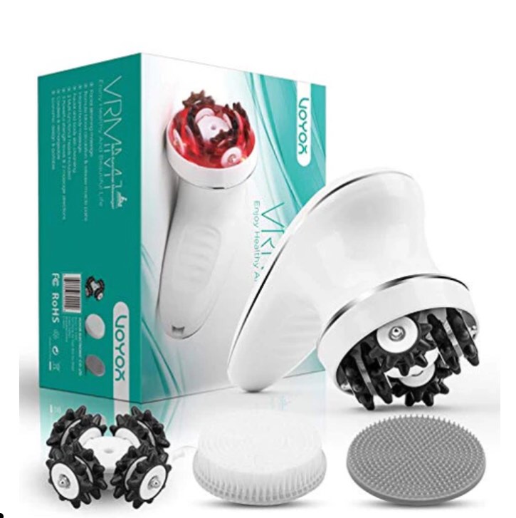 VOYOR Electric Cellulite Massager, Body Sculpting Machine for Arms, Belly, Legs, Waist, Buttocks, 3 Strengths for Body Cleaning and Deep Tissue Cellulite Massage, IPX7 Waterproof & Cordless VRMM1-NEW