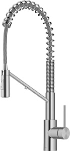 Kraus KFF-1610CH Bolden 2-in-1 Commercial Style Pull-Down Single Handle Filter Kitchen Faucet for Reverse Osmosis or Water Filtration System, Chrome