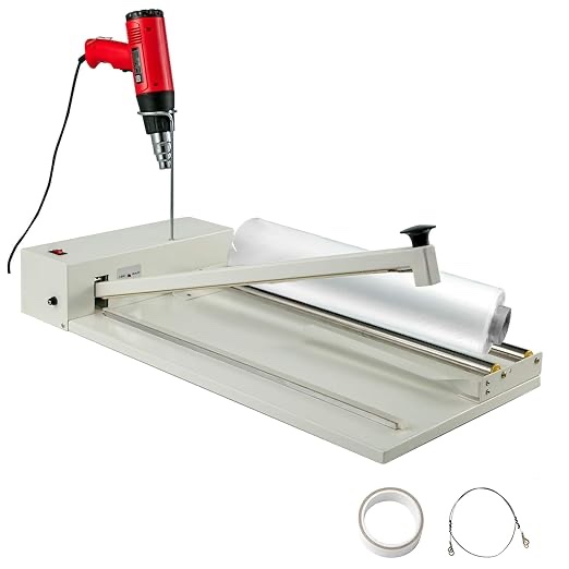 BestEquip 24" I-Bar Shrink Wrap Machine, 800W Shrink Wrap Sealer with Heat Gun, Shrink Film Shrink Wrap Sealer Compatible with PVC POF Film 24 inch