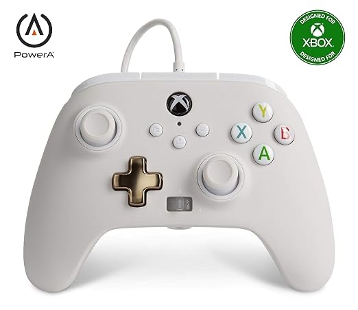 PowerA Enhanced Wired Controller for Xbox Series X|S - Mist, Detachable 10ft USB Cable, Mappable Buttons and Rumble Motors, Officially Licensed for Xbox