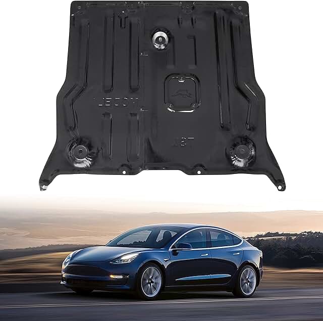 POKIAUTO Front Skid Plate for Tesla Model 3 / Model Y, Under Engine Guard Cover Splash Shield Cover Chassis Guard Plates for Tesla Model 3 2017-2023 / Model Y 2020-2023 Accessories