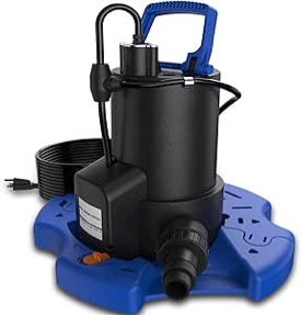 AgiiMan Automatic Pool Cover Pump - 1.5HP 4500GPH Pool Cover Pump Above Ground with Check Valve, 3 Adapters and 29.5FT Extra Long Power Cord, Sump Pump Water Removal for Pool, Hot Tubs and Basement AgiiMan Automatic Pool Cover Pump - 1.5HP 4500GPH Pool Cover Pump Above Ground with Check Valve, 3 Adapters and 29.5FT Extra Long Power Cord, Sump Pump Water Removal for Pool, Hot Tubs and Basement