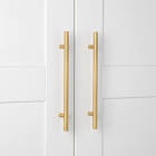 7 Inch Center to Center Satin Gold Modern Cabinet Hardware Handle pack of 10