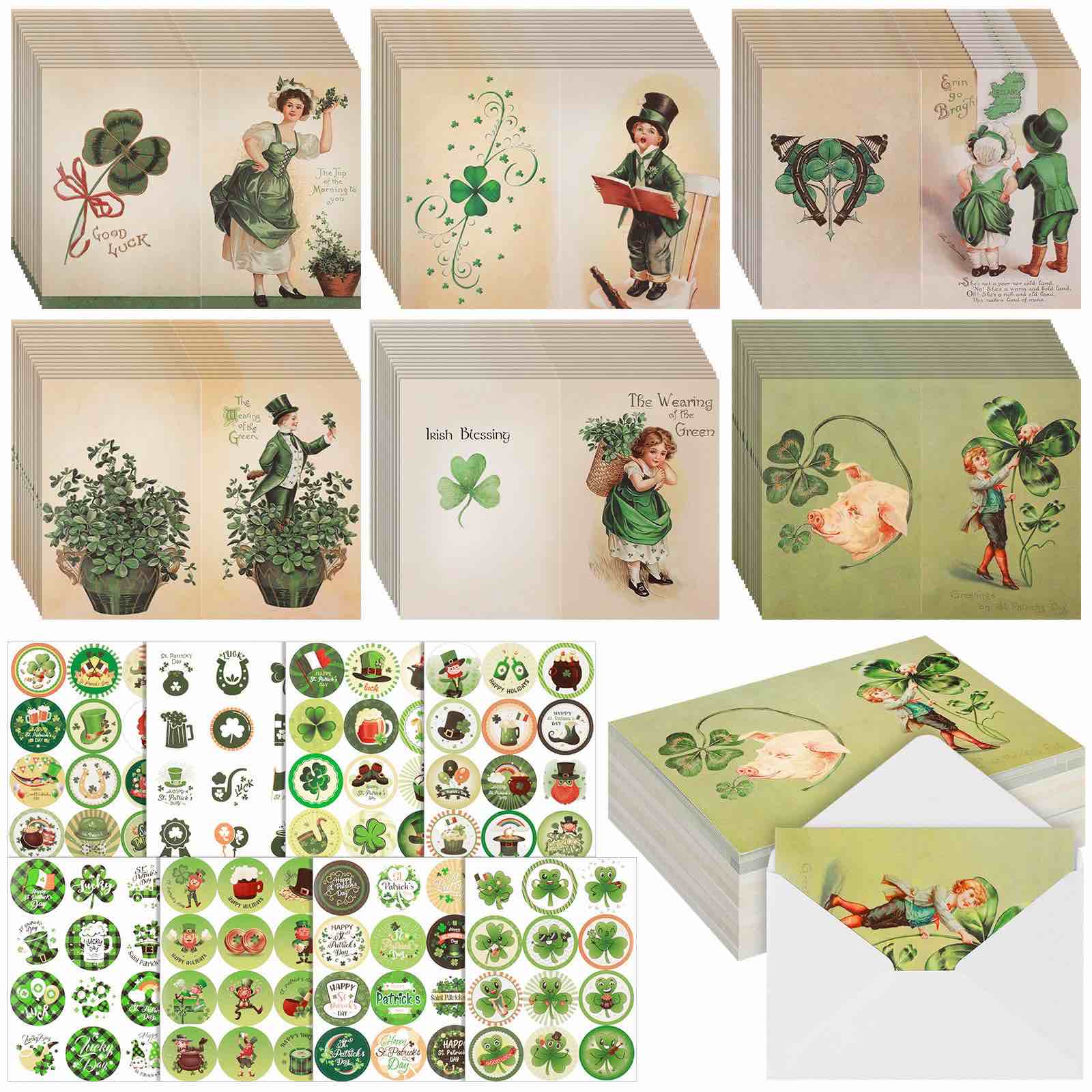 Gueevin 150 Pcs Thank You Cards Bulk with 150 Pcs Envelopes 16 Pcs Wildflower Stickers for Bridal Shower Note Cards Blank Valentine Gift Cards Birthday Anniversary Romantic Date