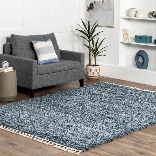 Brooklyn Rug Co Thelma Modern Shag Tassel Area Rug, 7’10” x 11’