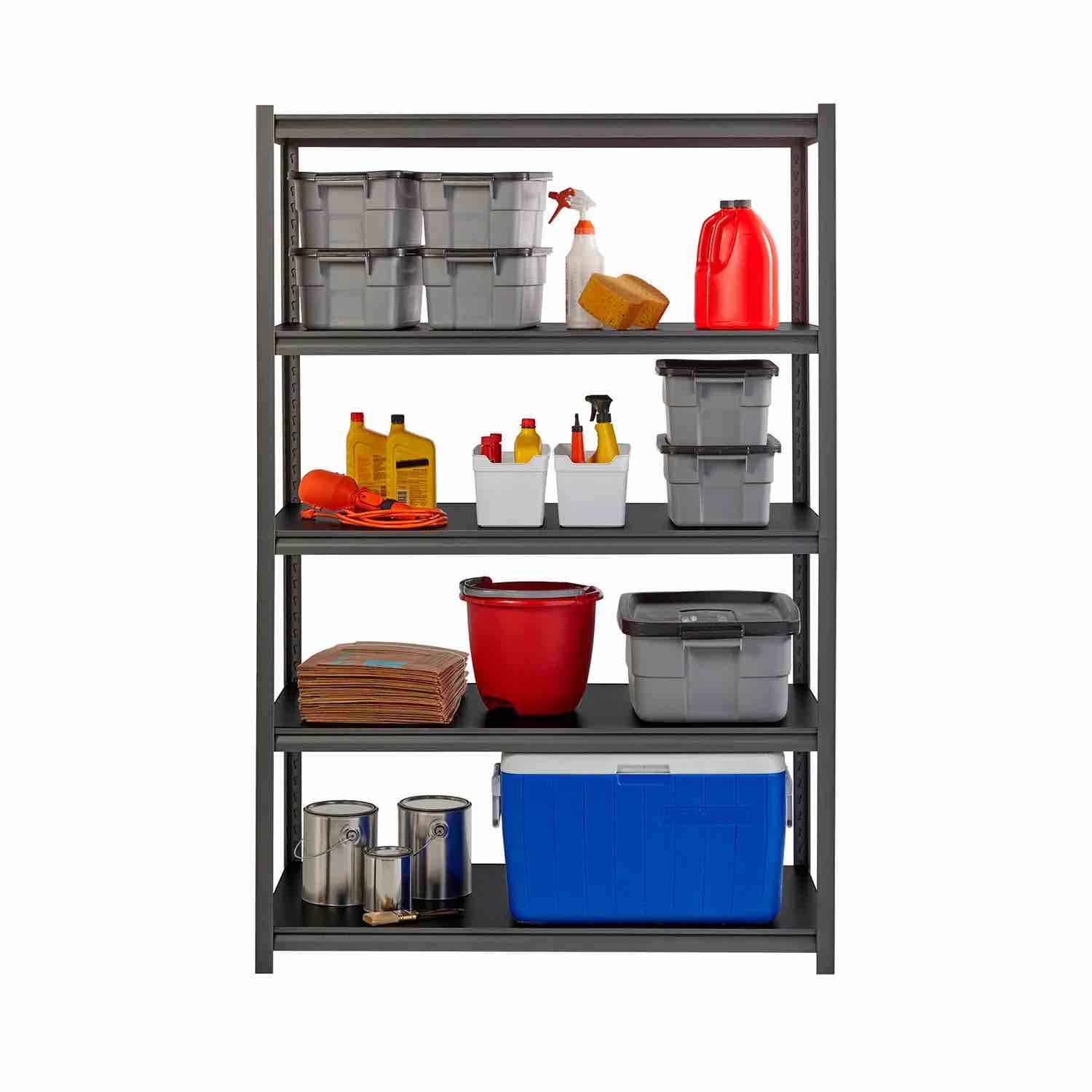 northern tool metal shelving unit black 