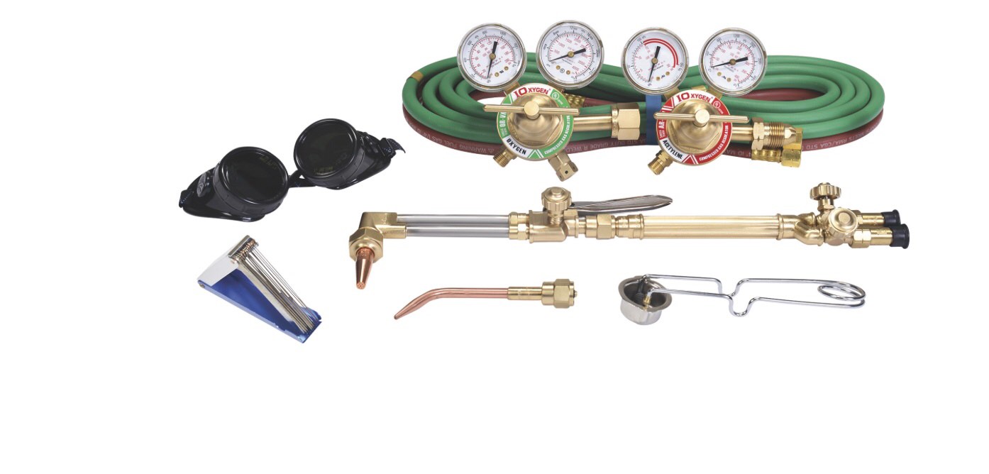 Klutch Medium-Duty Cutting and Welding Outfit, Oxyacetylene Victor-Style, 11-Piece Set