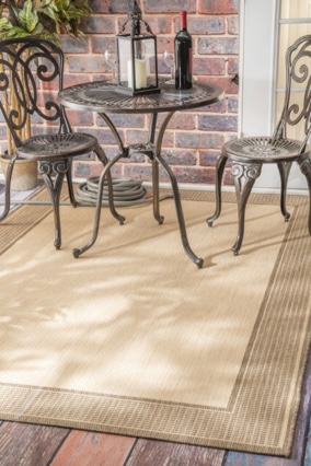 Nuloom Indoor/Outdoor Machine Made Area Rug, Beige 5'11"x9'