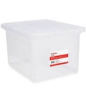 Staples Hanging File Box, Snap Lid, Letter/Legal Size, Clear (TR57620)