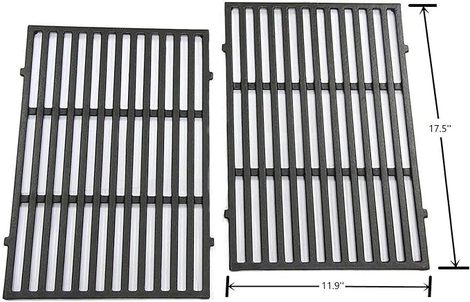 Hongso 17.5 Inch Cast Iron Cooking Grill Grates Replacement Part for Weber Spirit 300, 310, 320 Series, Spirit 700, Genesis Silver B/C, Genesis Gold B/C, Genesis Platinum B/C Gas Grills, 2-Pack 7638