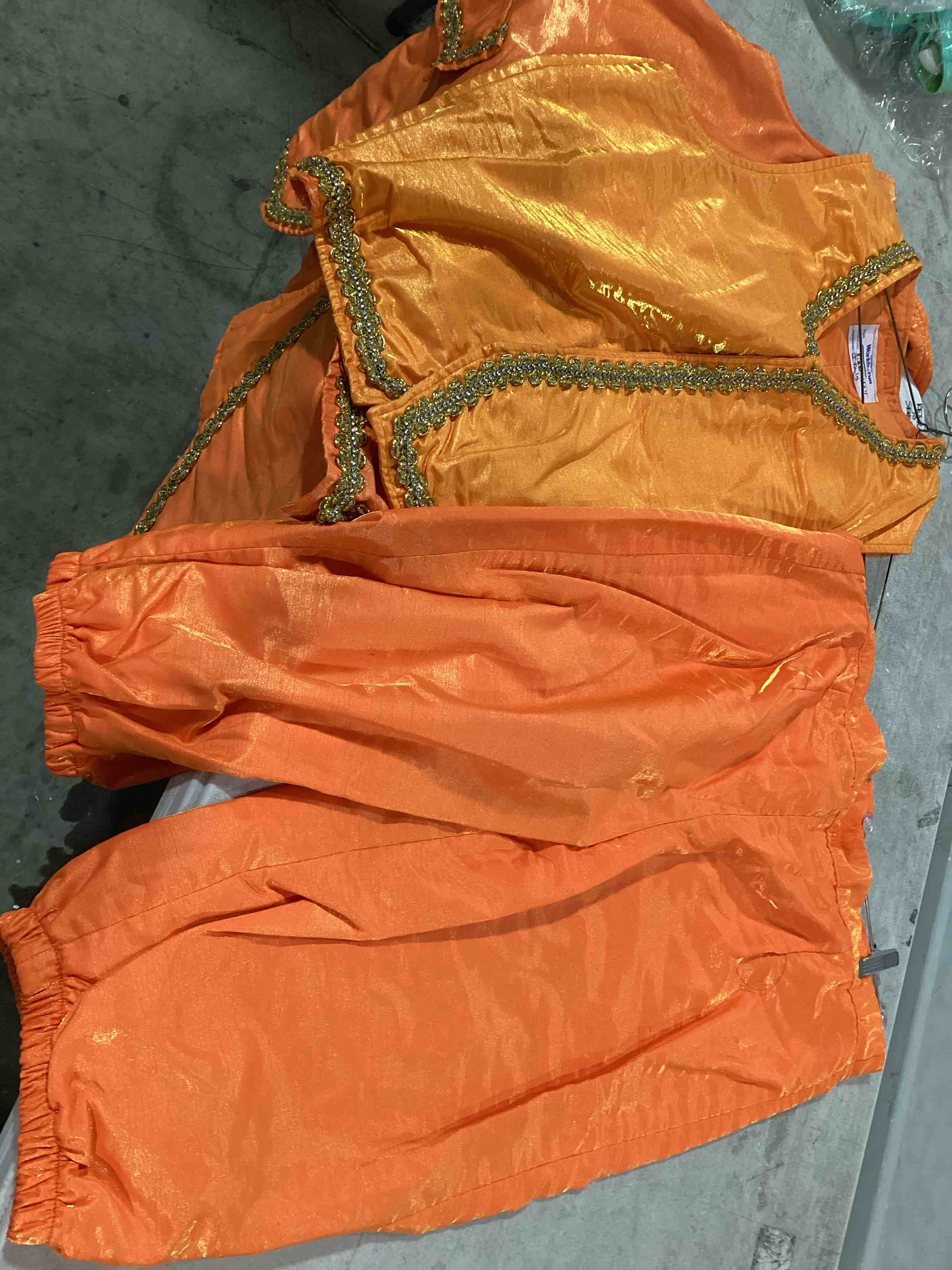 3 Pc carnival Parade costume Orange And Gold 