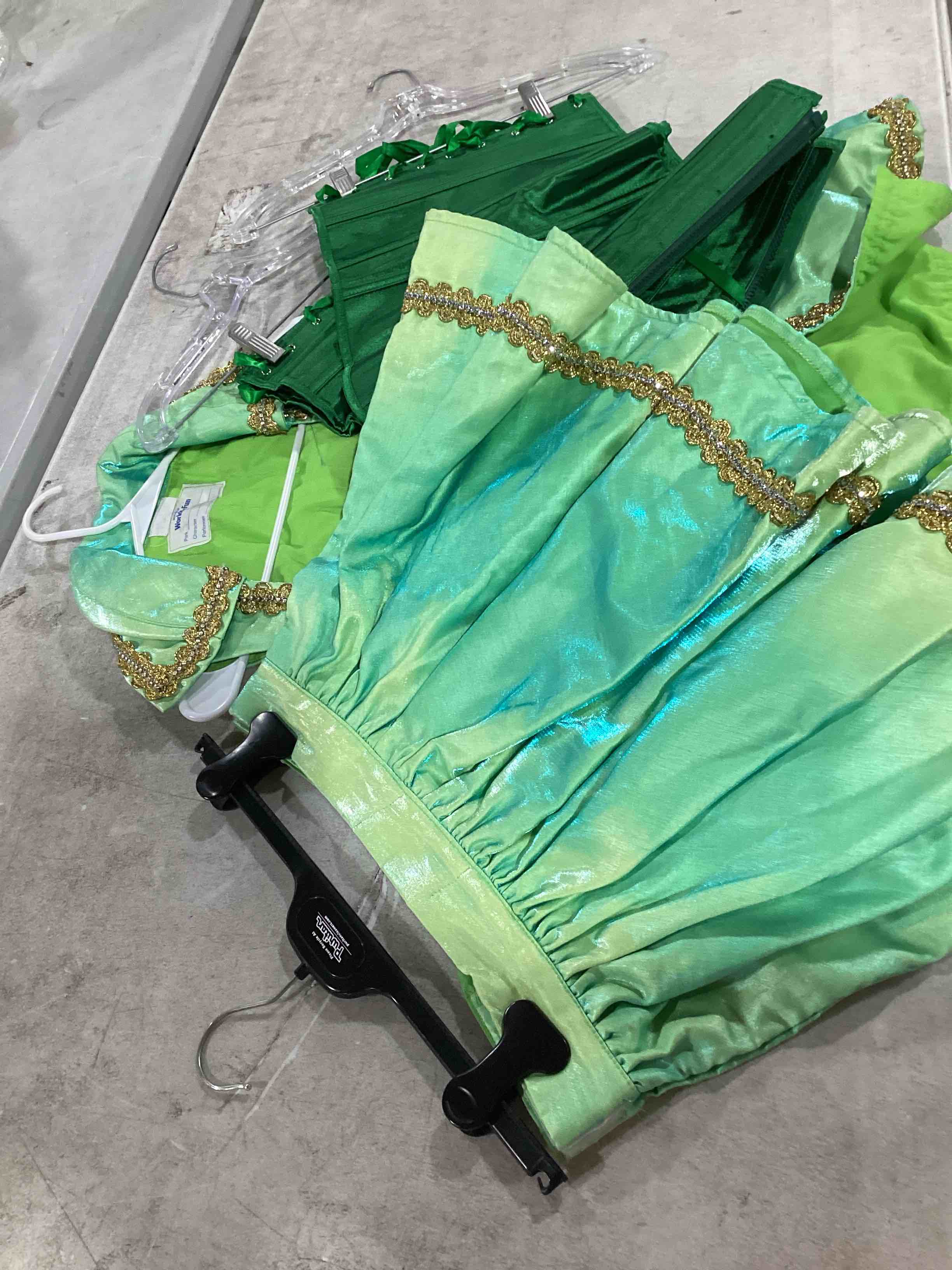 4 Pc carnival Parade costume Green And Gold 