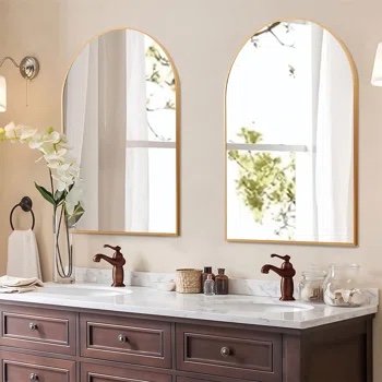 Dorothy Arch Metal Wall Mirrors Bathroom Vanity Mirrors