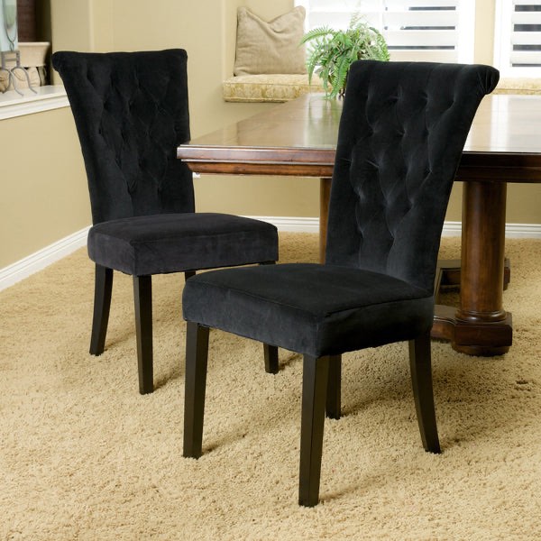 Black Velvet Dining Chairs (Set Of 2) - NH675832 