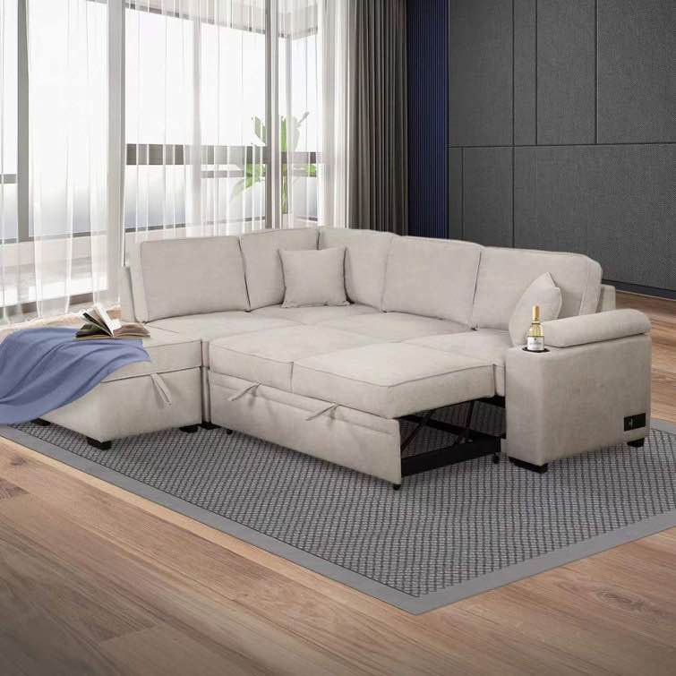 86.88'' Upholstered Sleeper Sofa