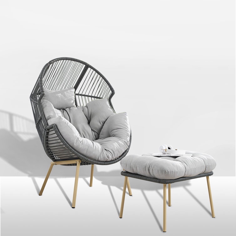 Baja Swing Chair Hammock with Cushion and Ottoman otro color 