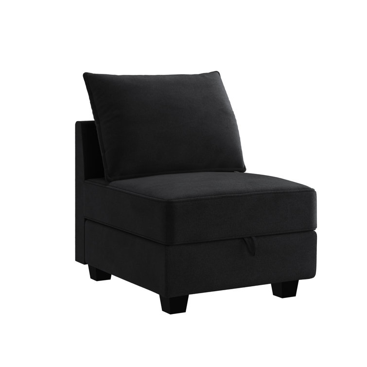 Pashko Velvet Slipper Chair(incomplete)