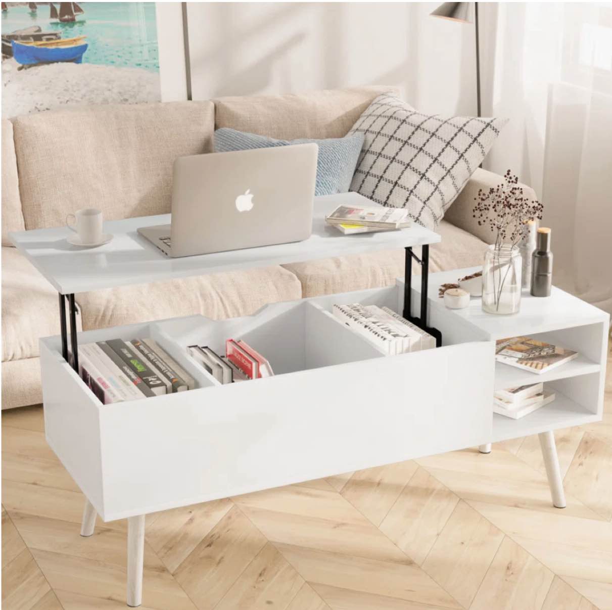Amethy Lift Top Coffee Table with Storage(incomplete missing pieces )