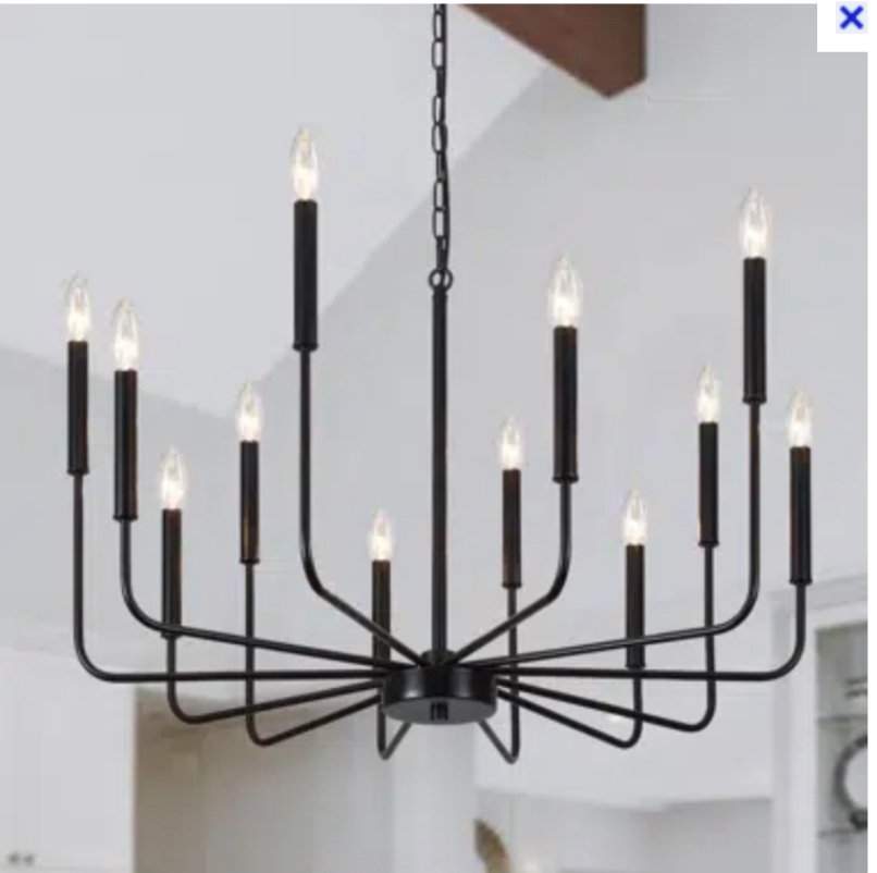 Jassel 12 - Light Chandelier(incomplete missing light )